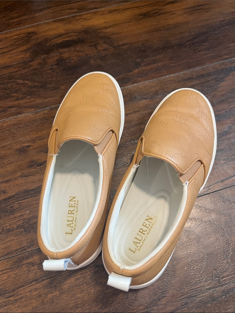 Lauren Ralph Lauren Camel Slip-On Sneakers